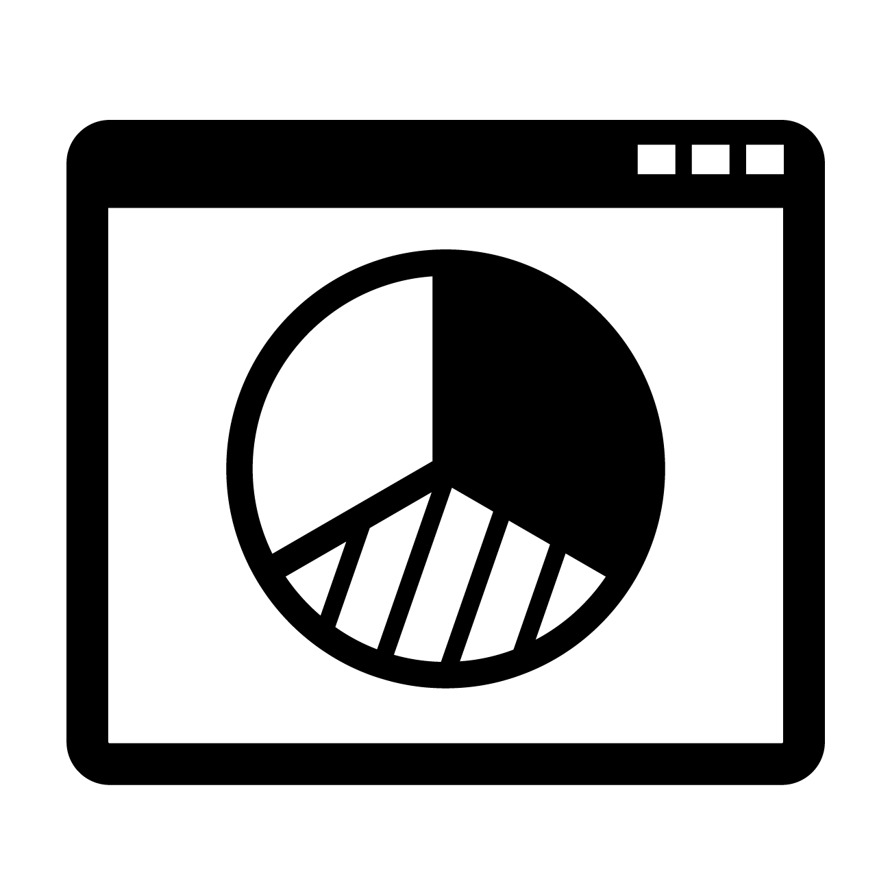 円グラフのデータ分析アイコン